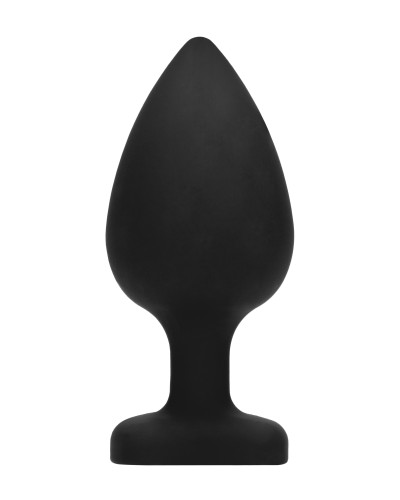 Plug Bijou Anal silicone Heart Noir 8 x 4 cm pas cher