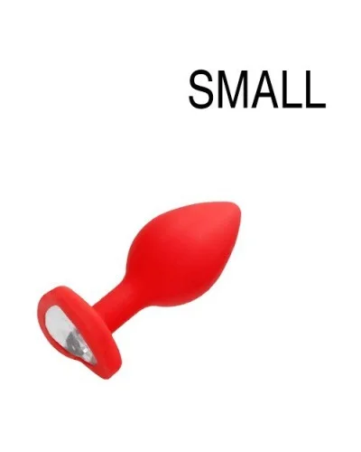 Plug Bijou Anal Silicone Heart Rouge 6 x 2.8 cm pas cher