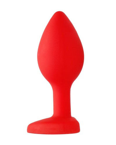 Plug Bijou Anal Silicone Heart Rouge 6 x 2.8 cm pas cher