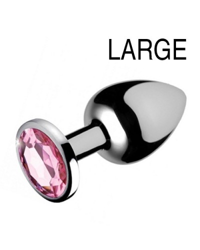 Plug bijou Gem Rose 8 x 4 cm pas cher