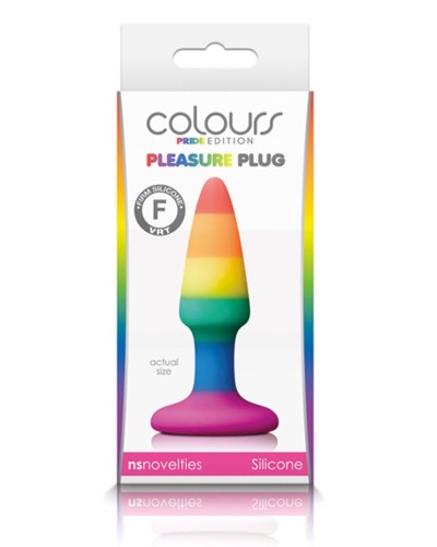 Plug en silicone Rainbow 8 x 2.4 cm pas cher