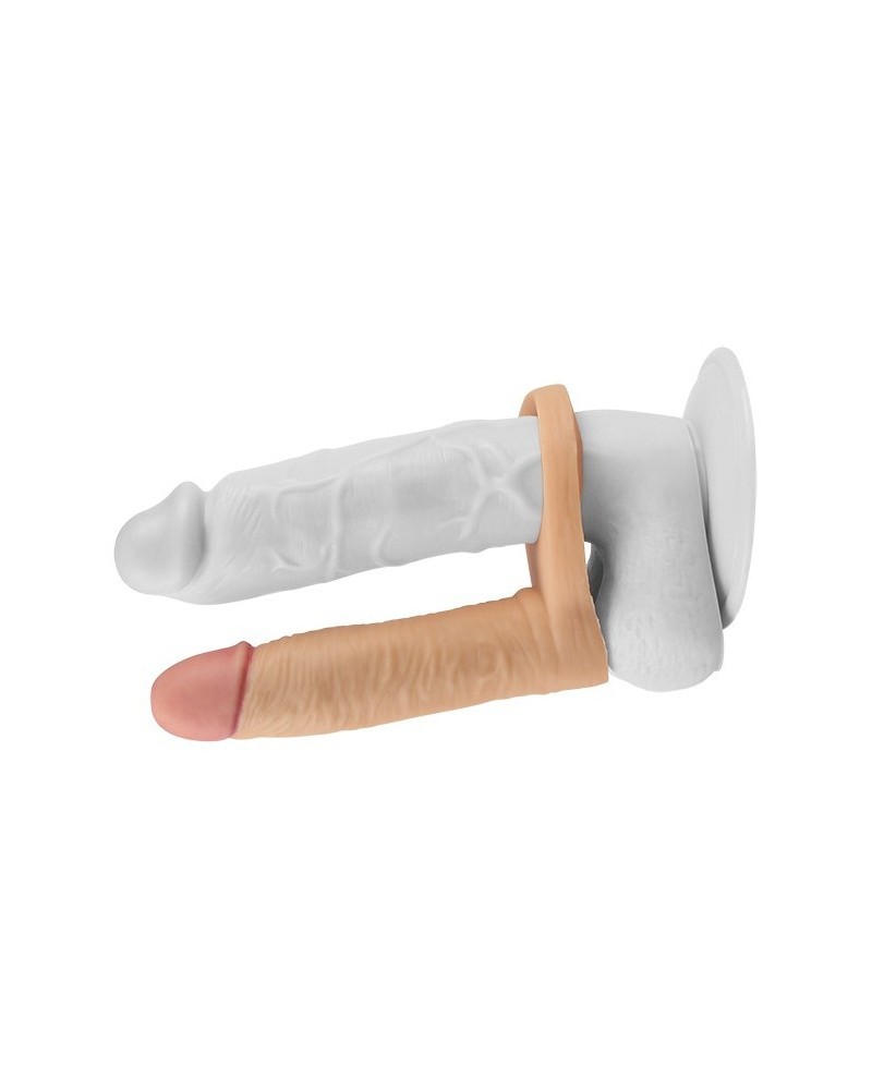 Double gode Cockring - 12.5 x 2.9 cm Flesh pas cher