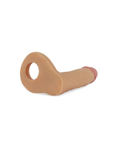 Double gode Cockring - 12.5 x 2.9 cm Flesh pas cher