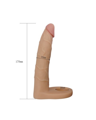 Double gode Cockring - 15.5 x 2.9 cm Flesh pas cher