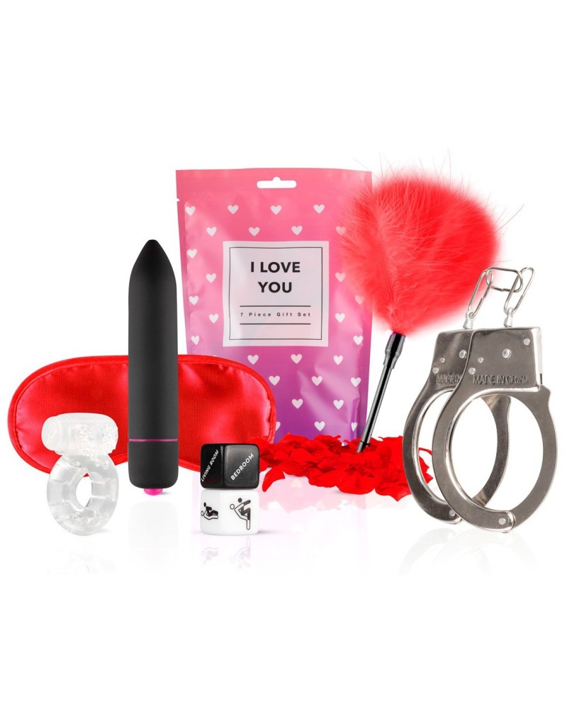 Coffret de 7 sextoys I Love You pas cher