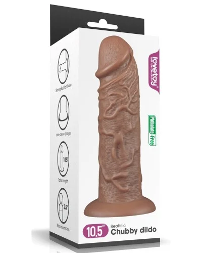 Gode Chubby Dildo 23 x 6.5 cm Marron pas cher