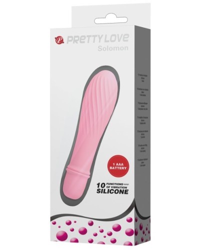 Vibromaseur Solomon Pretty Love 9 x 2.8 cm Rose p