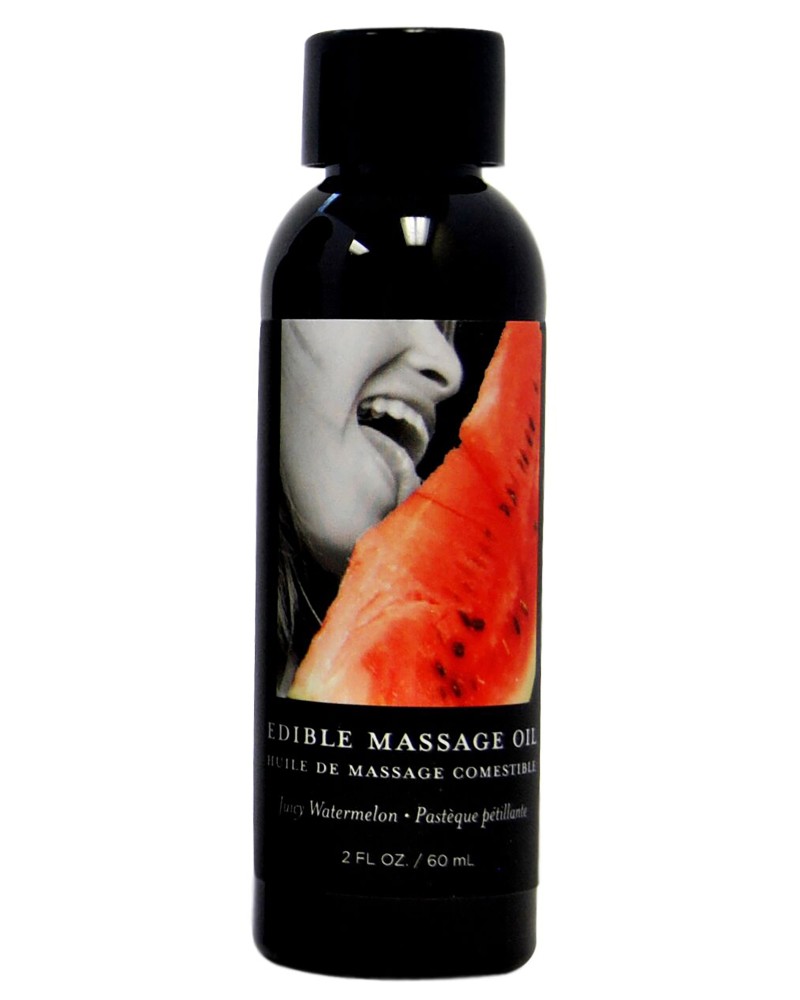 Huile de massage comestible Pasteque 60ml pas cher