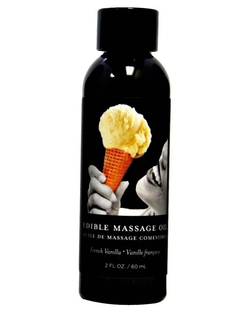 Huile de massage comestible Vanille 60ml pas cher