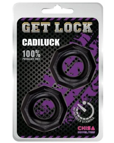 Lot de 2 cockrings Cadiluck Noirs pas cher