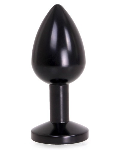 Plug Bijou Anal Alu Gem light 6 x 2.8 cm Noir pas cher