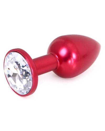 Plug Bijou Anal Alu Gem Light 6 x 2.8 cm Rouge pas cher