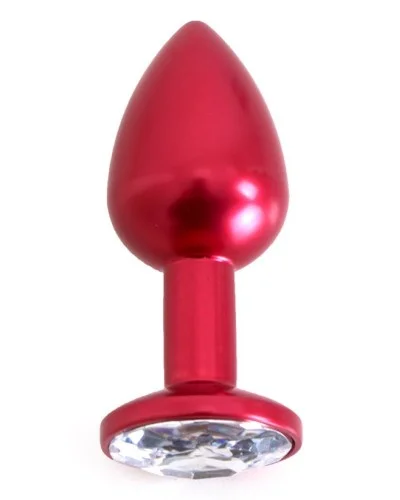 Plug Bijou Anal Alu Gem Light 6 x 2.8 cm Rouge pas cher