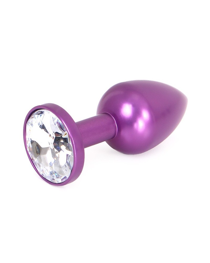 Plug Bijou Anal Alu Gem light 6 x 2.8 cm Violet pas cher