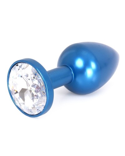 Plug bijou en Alu Gem Light 6 x 2.8 cm Bleu pas cher