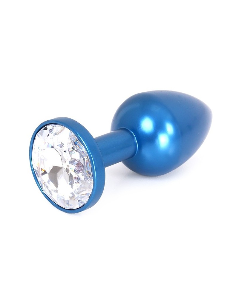 Plug bijou en Alu Gem Light 6 x 2.8 cm Bleu pas cher