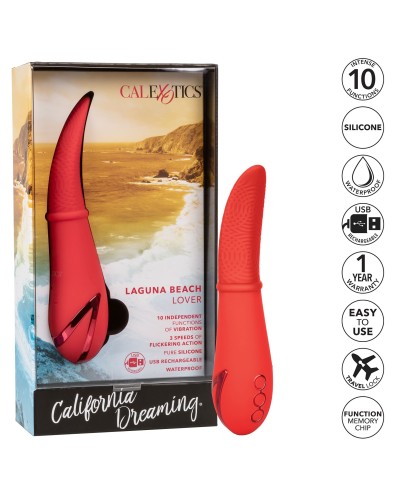 Stimulateur de clitoris Laguna Beach 18cm Rouge pas cher