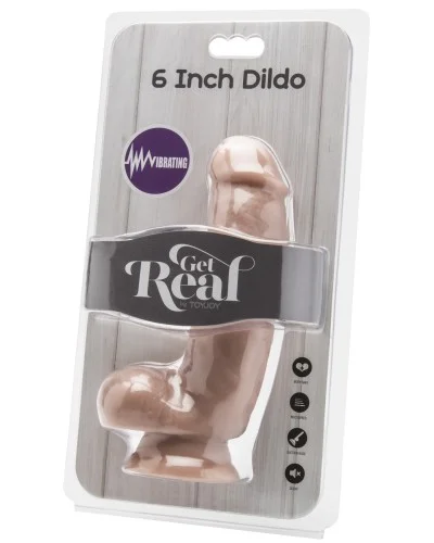 Gode vibrant Get Real 13 x 4 cm pas cher