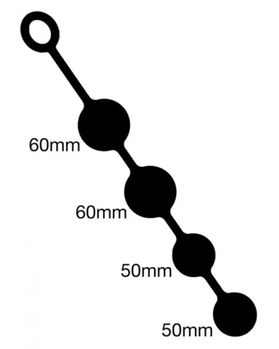 Boules anales Silicone Xl Duo 35 x 6 cm pas cher