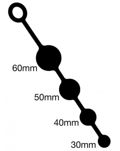 Boules anales Silicone Quat 35  x 6 cm pas cher