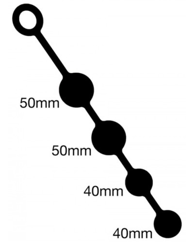 Boules Anales Silcione Duo 35 x 5 cm pas cher