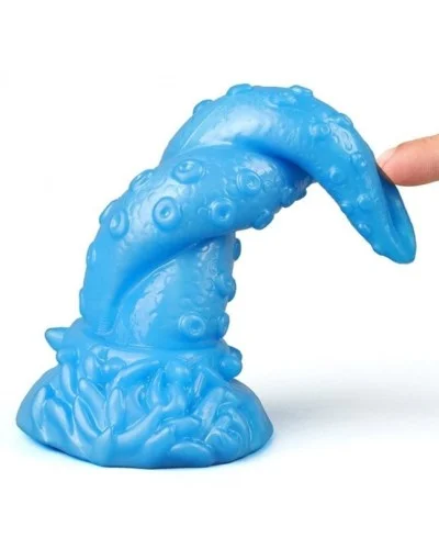 Gode Octopus 15 x 5.5cm Bleu pas cher