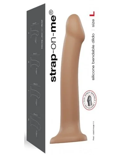 Gode Strap-On-Me Bendable L 17 x 4.5cm Caramel pas cher