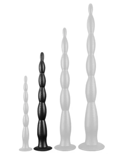 Gode long Scale Beads M 40 x 4cm Noir pas cher