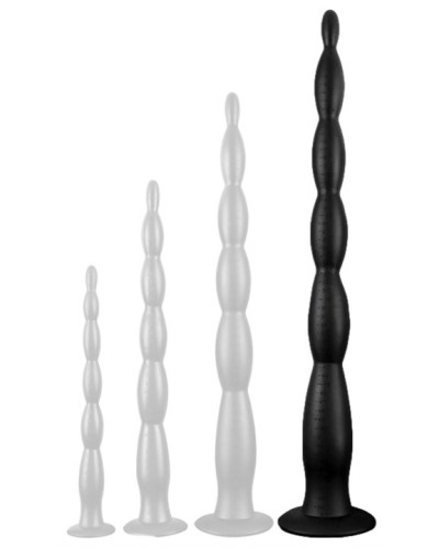 Gode long Scale Beads XL 60 x 6cm Noir pas cher