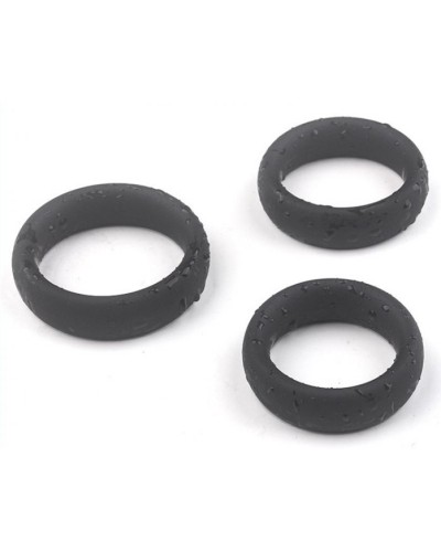 Kit de 3 cockrings silicone Thick Set pas cher