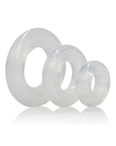 Lot de 3 cockrings Ring Set Transparents pas cher