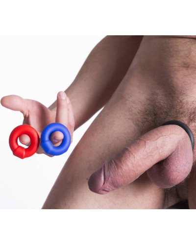 Cockring en silicone Knob bleu pas cher