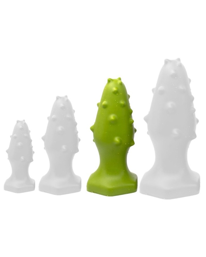 Plug silicone Monster Spike L 14 x 5.5cm Vert pas cher