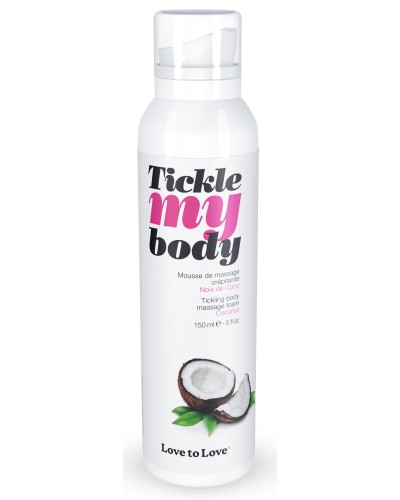 Mousse de massage crEpitante Tickel My Body Noix de Coco 150ml pas cher