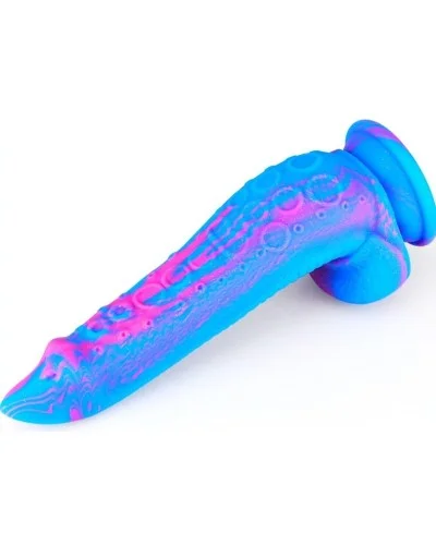 Gode silicone Inkipus 18 x 5.5cm Bleu-Rose pas cher