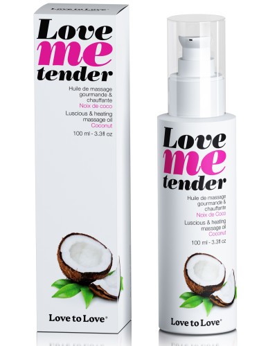 Huile de massage Love Me Tender Noix de Coco 100ml pas cher