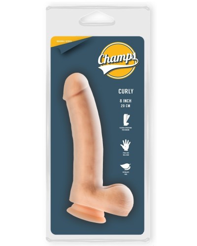 Gode rEaliste Curly Champs 16 x 4cm pas cher