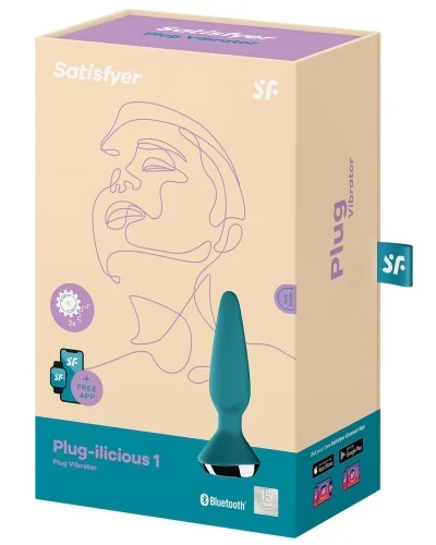 Plug Vibrant Ilicious 1 Satisfyer 10 x 3cm Turquoise pas cher