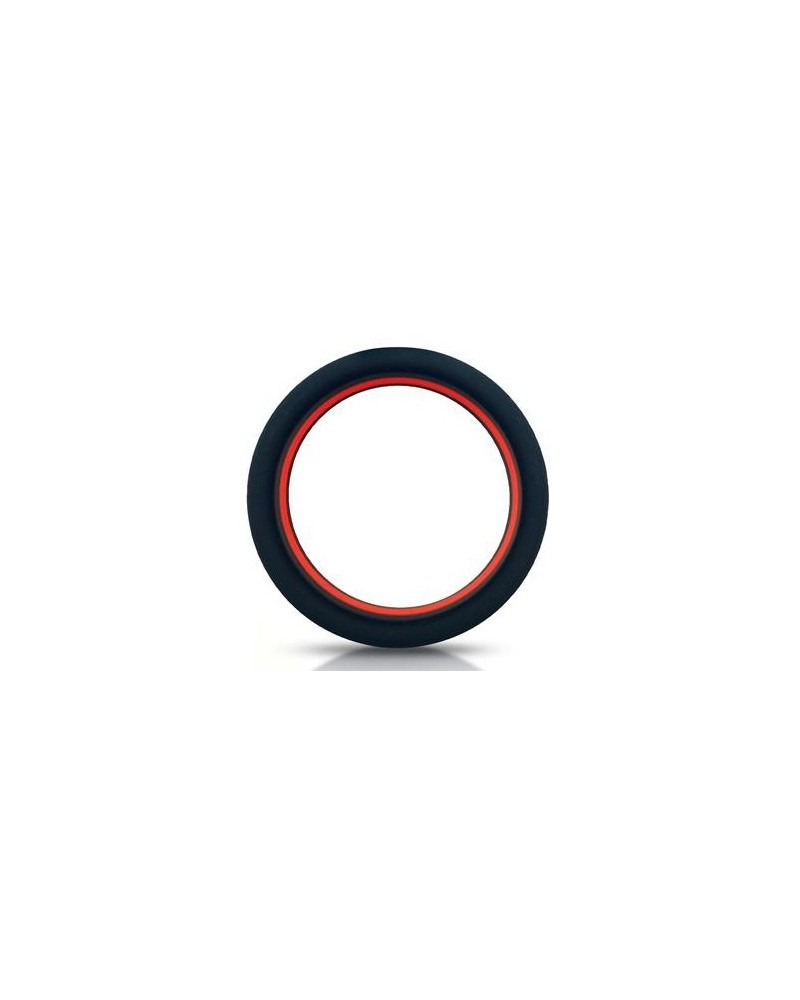 Cockring silicone Beast Rings 36mm Noir-Rouge pas cher