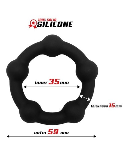 Cockring silicone Wake Up 35mm Noir pas cher