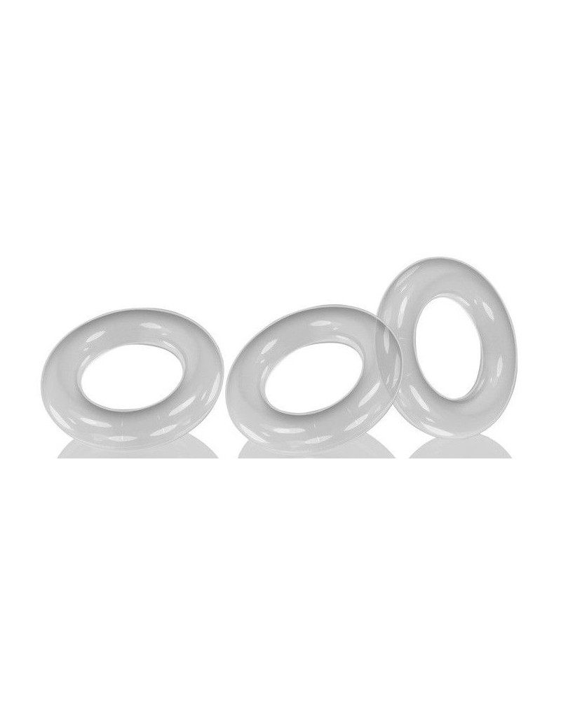 Lot de 3 cockrings Willy Rings Transparents pas cher