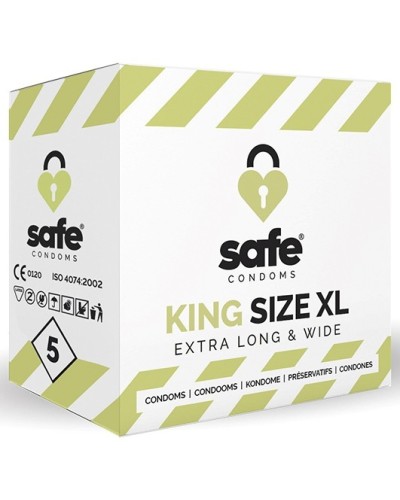 PrEservatifs XXL en latex King Size XL SAFE x5 pas cher