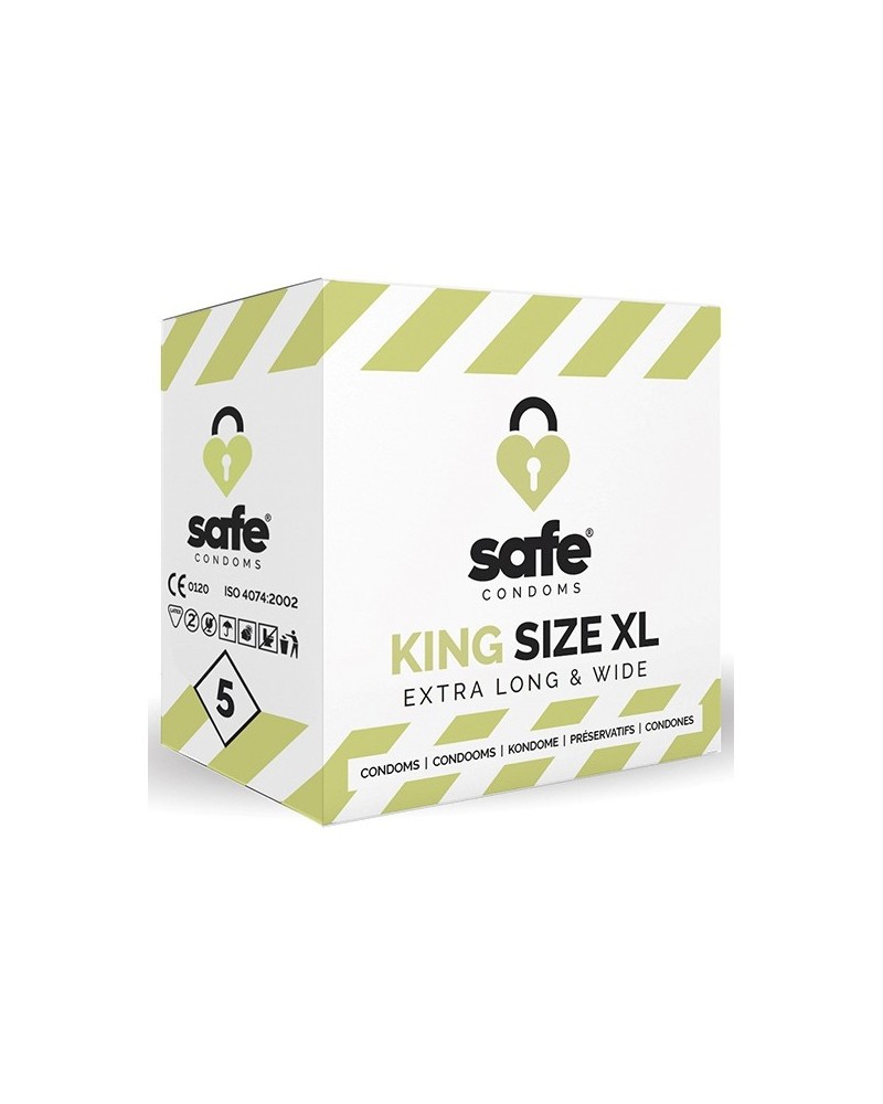 PrEservatifs XXL en latex King Size XL SAFE x5 pas cher