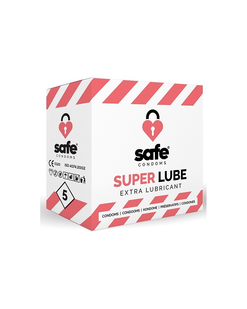 PrEservatifs lubrifiEs SUPER LUBE Safe x5 pas cher