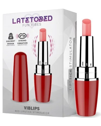 Stimulateur de clitoris Viblips 9.5 x 2.5cm Rouge pas cher