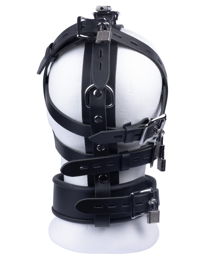 Cagoule Cuir Avec Ballgag - Accessoire Fétichiste SM - Neuf - Pour Homme
