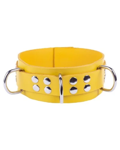 Collier en cuir Ultra Jaune pas cher