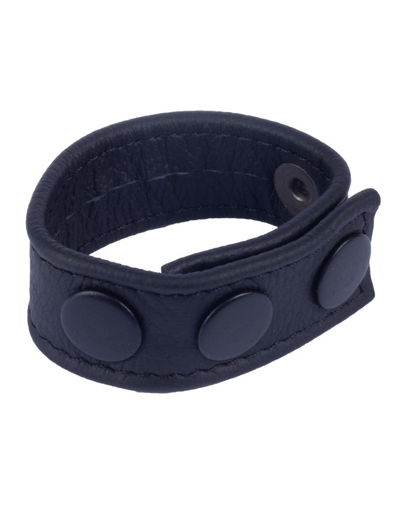 Cockring En Cuir Prowler RED - Noir Et Rouge, 3 Pressions, Anneau De Pénis Sextoy