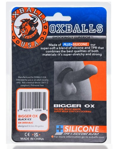 Cockring Silicone Bigger Ox Noir pas cher