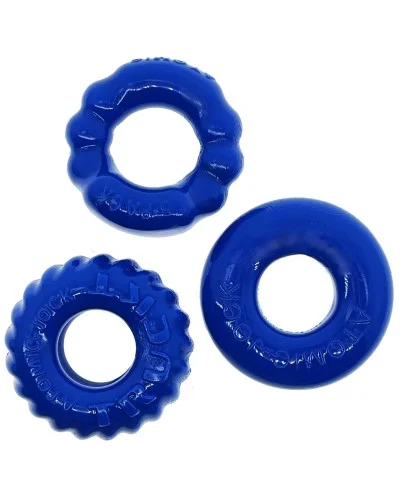 Lot de 3 cockrings Oxballs Bonemaker Bleu pas cher